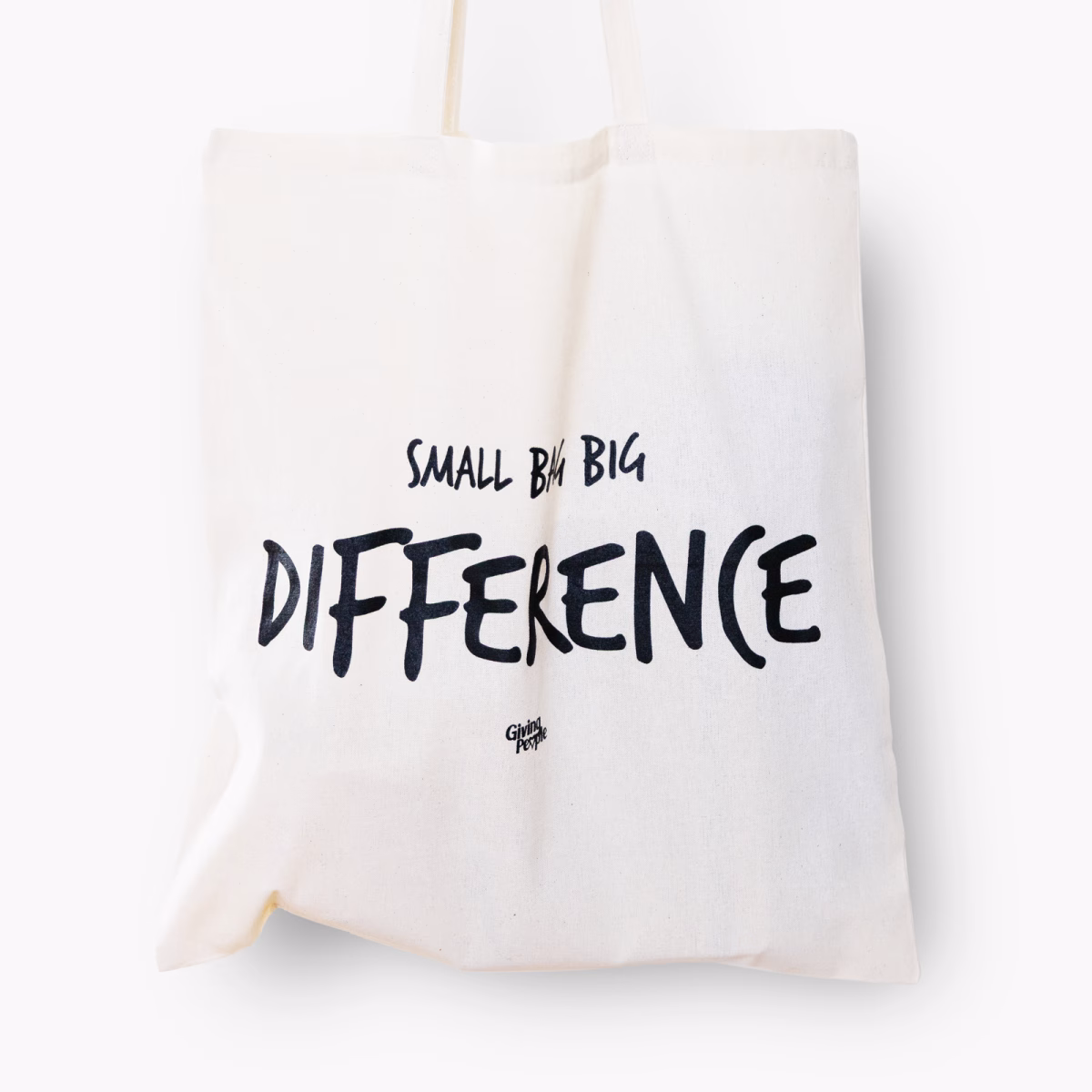 Tygkasse "Small bag big difference"